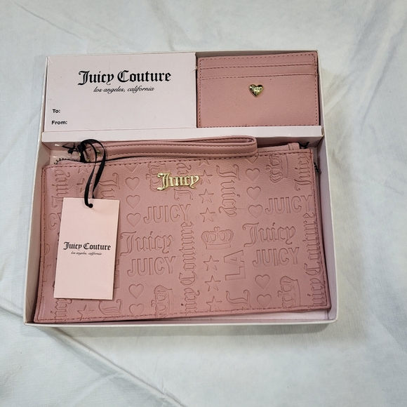 Juicy Couture Handbags - Juicy couture wristlet and card holder case set